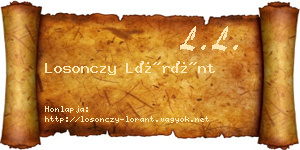 Losonczy Lóránt névjegykártya