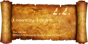 Losonczy Lóránt névjegykártya