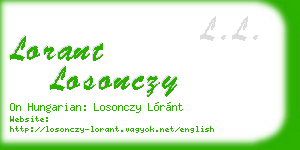 lorant losonczy business card