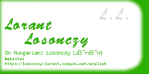 lorant losonczy business card